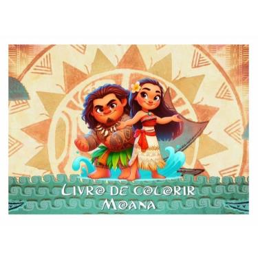 Imagem de Kit Livro de Colorir Stitch Moana Princesas Evangélico religiosos Dorama BTS 50 folhas com ou sem canetinhas 24 cores