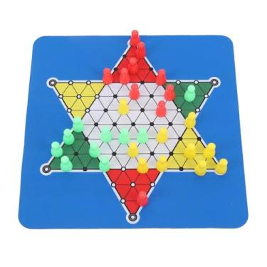 Imagem de Conjunto de Jogo de Damas Chinês, Tapete de Tabuleiro de Damas de Borracha e Peças de Damas de 3 Cores, Conjunto Portátil Com Bolsa de Armazenamento para Viagens Em Casa