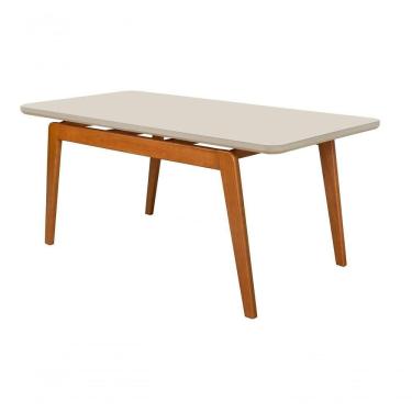 Imagem de Mesa De Jantar 4 Lugares Retangular Belem Base Madeira
