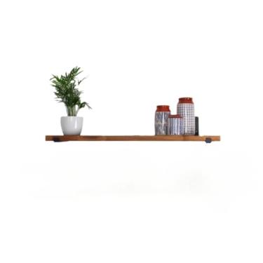 Imagem de Kit Prateleira Industrial Com Mão francesa de ferro invertida Nicho Decoração rustica(1,Envelhecida)