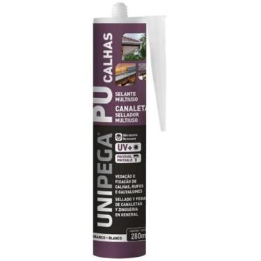Imagem de Cola PU para Calhas Cinza 280ml Unipega