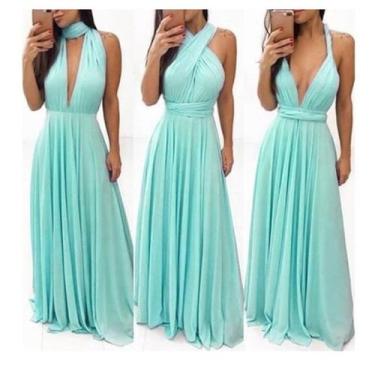 Imagem de Vestido Festa Madrinha Longo Varias Formas De Uso Multiforma. Tamanho 