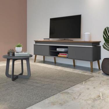 Imagem de Sala de Estar Completa Cifra para TV Até 75 Polegadas com Led Carvalho