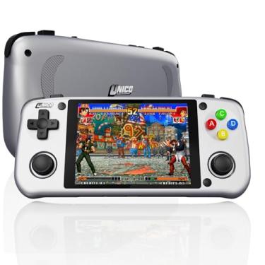 Imagem de Unico Handheld Game Console, Portable Pocket Player, Pre-Loaded 40 SNK Classic Games, Including King of Fighters, Metal Slug, etc., 4" IPS Screen, 720*960 Resolution, 3500mAh Rechargeable Battery