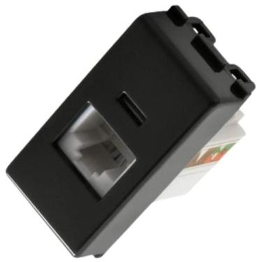 Imagem de Módulo Tomada RJ45 cat. 6 Grafite - Tramontina Liz