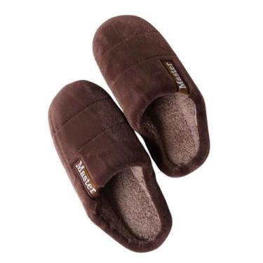 Imagem de Pantufa Chinelo Premium Sola Antiderrapante Super Quentinha Pelucia Unissex Adultos Conforto Facilidade De Uso Tradicional Sapatilha Forração Pelo 100% Poliéster Cinza Com Pelinho Masculino Térmico Solado Resistente (MARROM, BR, Adulto, Numérico, 36)