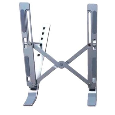 Imagem de Suporte para laptop, suporte de metal portátil para laptop, telefone e tablet Su (prata)