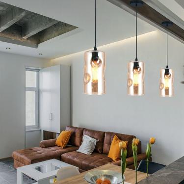 Imagem de Lustre Pendente Taschibra Glade âmbar E27 Bivolt