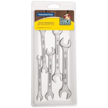 Imagem de Jogo De Chaves Fixas Tramontina Com Corpo Em Aço Especial Cromado 5 Peças Tramontina