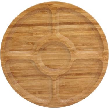 Imagem de Table Petisqueira 2X25X25Cm Bambu Natural Com 5 Divisoes