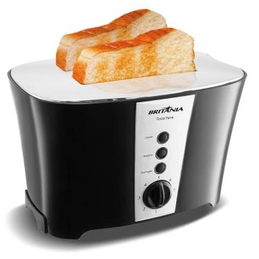 Imagem de Torradeira De Pão Tosta Pane Britânia Preta 220v