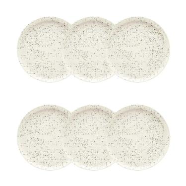 Imagem de Conjunto De Pratos De Sobremesa 06 Peças Flat Chuvisco Oxford