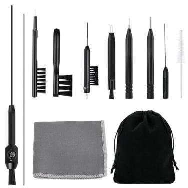 Imagem de iLulala Kit De Limpeza Para Aparelhos Auditivos Ilulala, Com 12 Peças, Limpador Estojo Alça Cera E Ímã, Fone Ouvido Multifuncional, Bolsa Veludo.
