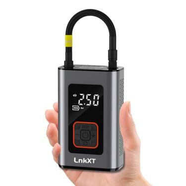Imagem de LnkXT Compressor De Ar Portátil Para Encher Pneus, Bomba Sem Fio 150 Psi Com Manômetro Digital, Corpo Metal Durável, Desligamento Automático E Luz Led Integrada, Carro, Motocicleta, Bicicleta Bolas