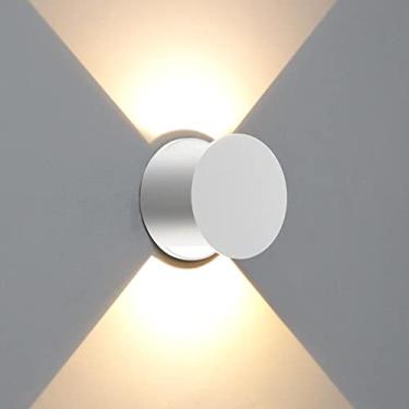 Imagem de Kawell Luminária De Parede Led 8W, Arandela Moderna, À Prova D'Água, Para Áreas Internas E Externas, Quarto, Sala Estar, Banheiro, Corredor, Escadas, Branca, 3000K