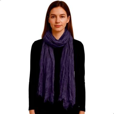Imagem de Cachecol Pashmina Feminino Xale Tipo Manta Toque Macio 180x80cm - Daru