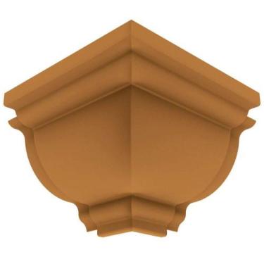 Imagem de Canto Externo Para Rodaforro PVC Plasbil Premium 4 Peças Cerejeira