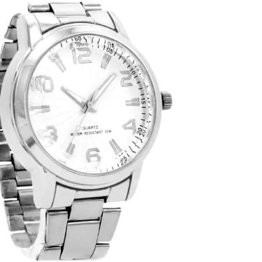 Imagem de Kit Feminino Relogio Prata Menina de Luxo Exclusividade Colar Prata Brincos Strass Caixa Premium Presente Elegante Sofisticado Charme Beleza Qualidade Unica