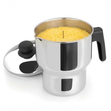 Imagem de Panela Cuscuzeira Aparelho De Cuscuz Para Fogão Indução 1,3 Litros Multiuso Funciona Como Fervedor