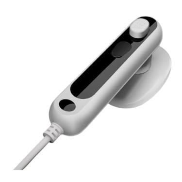 Imagem de Fenteer Ferro portátil para roupas, vaporizador de mão, design seguro, mini ferro de 30w, Branco