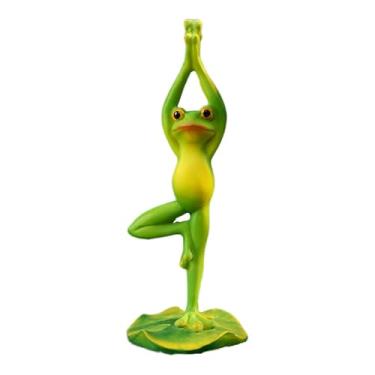 Imagem de BLWOTMOR Coleção de Estátuas de Sapo para Ioga, Estatueta de Resina, Presente, Escultura Animal, Enfeite de Mesa para Inauguração de Casa, Centro de Mesa de Es, Style C