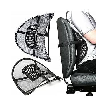 Imagem de KIT 2 Encosto Lombar Suporte Apoio Conforto Alívio Dor Costas Postura Correta Coluna Cadeira Escritório Encosto Premium