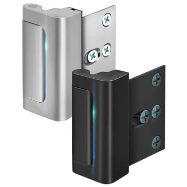 Imagem de Trava de reforço de porta de segurança doméstica: Fechaduras de porta de metal para fechaduras de porta da frente para crianças Trava de porta à prova de crianças para trava interna superior fechadura