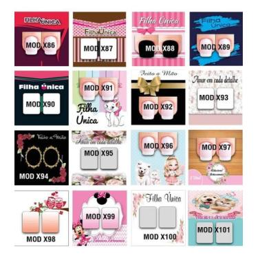 Imagem de Kit c/1.000 Cartões P/Fazer Adesivos Artesanal e 1.000 Saquinho - Sona