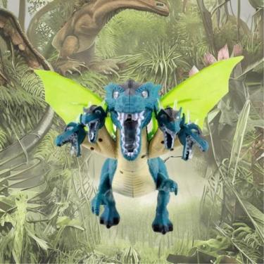 Imagem de Dragão Musical 5 cabeças com Luz, som e Movimento À Pilha - DROMOS