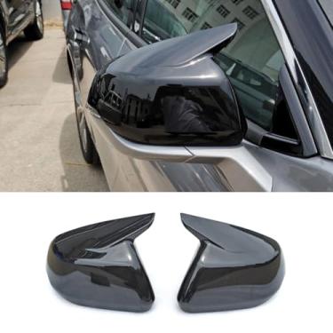 Imagem de Capa de proteção traseira para carro compatível com Mondeo EcoBoost 2022+ Kit de carroceria de acabamento de capa de espelho lateral acessórios para carro (preto brilhante)