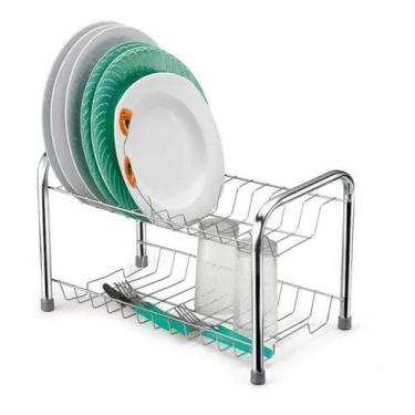 Imagem de Escorredor De Louças 12 Pratos Cromado Arthi Cor Aço cromado