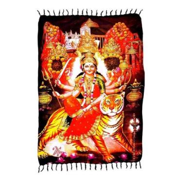 Imagem de Canga de Praia Indiana Deuses Hindus - Violeta Escuro - Besakih, Amare