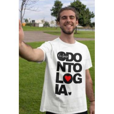 Imagem de Camiseta eu faço odontologia - Daruma Camisetas, XGG, 2, Branco