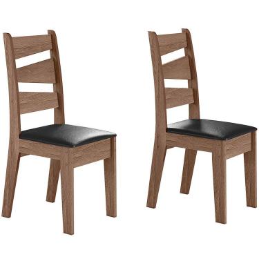 Imagem de Conjunto com 02 Cadeiras de Jantar Italia Amendoa 11C
