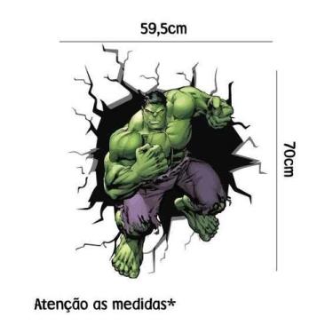 Imagem de Adesivo De Parede Incrível Hulk - Lojinha Da Luc