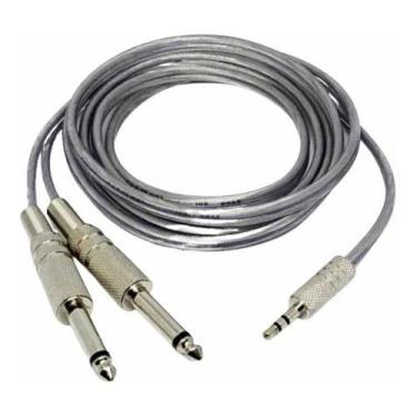 Imagem de Cabo Y  P2 Estéreo X 2 P10 Mono 8m Profissional Blindado - Jm Cabos
