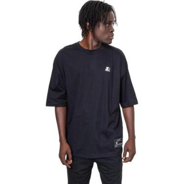 Imagem de Camiseta Starter Oversize Conforto Urbano Masculino Preto, Preto, GG