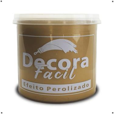 Imagem de Cimento Queimado Com Efeito Perolizado Decora Fácil 1kg - Marca, Ouro 