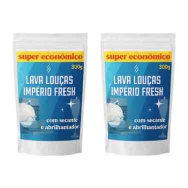 Imagem de Kit 2 Detergente Lava Louças em Pó para Máquina 300g Lar Fresh C/ Seca