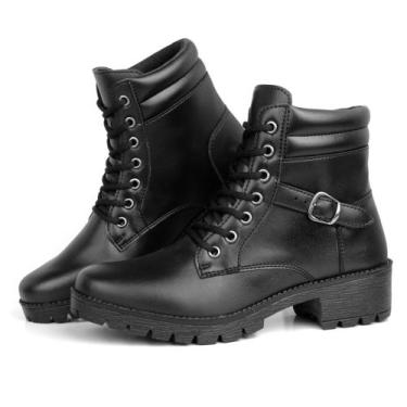 Imagem de Coturno Bota Adulta feminina Tratorado Preto - maria shoes, Preto, 40
