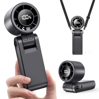 Imagem de Qtitis Ventilador turbo portátil portátil, vento de 100 engrenagens, operado por bateria, ventilador manual 3 em 1 com ventiladores de resfriamento Air Turbo Tech para atividades ao ar livre, viagens