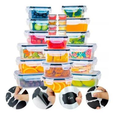 Imagem de Conjunto de 24 Potes Herméticos Decoteam Com Tampa e Trava - Croix