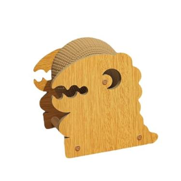 Imagem de Ioensy Bola arranhadora para gatos com suporte, resistente ao desgaste, protege o chão do sofá para gatos internos, exercício divertido, Forma de Dinossauro