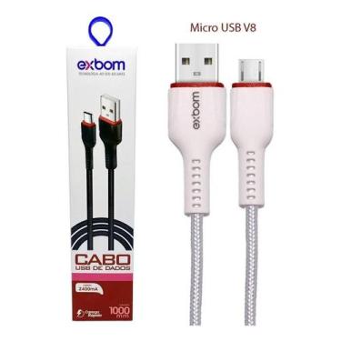 Imagem de Cabo Rápido Carregador E Dados Turbo Reforçado - Micro Usb B - Exbom