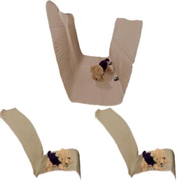 Imagem de Capa Protetora para Banco de Carro, Impermeável Universal, Dianteiro e Traseiro, Unidade e Kits de 2 e 3 Peças, Microfibra Matelada (Avelã, Kit 3 Pçs Dianteiro e Traseiro Padrão)