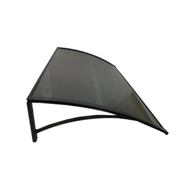 Imagem de TOLDO POLICARBONATO 100x50cm Portas & Janelas Modular completo (PRETO COM FUME)