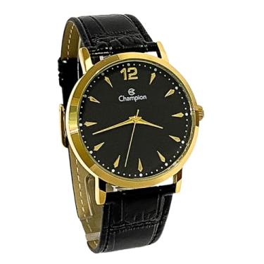 Imagem de Relógio Feminino Champion Dourado Pulseira de Couro Analógico Original Resistente a água CH22715P