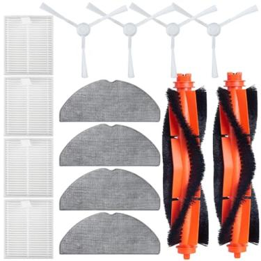 Imagem de Kit de acessórios para peças de reposição para aspirador de pó robô Xiaomi S20, 4 escovas laterais, 2 escovas principais, 4 filtros HEPA, 4 almofadas de esfregão, acessórios de reparo de reposição
