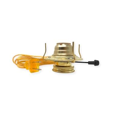 Imagem de LIGHT OF MINE "LET IT SHINE" - Kit De Conversão Elétrica Com Queimador Banhado A Latão Nº 2 E Cabo Dourado Para Lamparinas Óleo, 1 Unidade