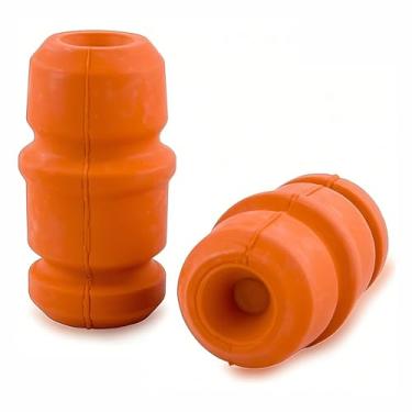 Imagem de MOXRUQ 2 peças de batentes de carro, pára-choques de suspensão dianteira, batentes dianteiros de borracha, acessórios reparados, compatíveis com Cherokee XJ 1984-2001 (laranja)